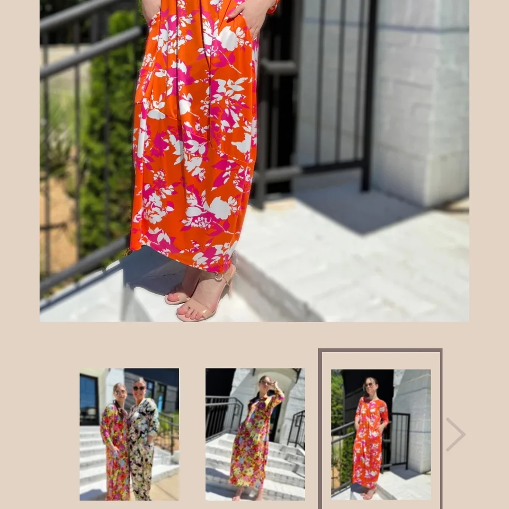 Zadie B's Vibrant Floral Maxi Dress - Picture 2 of 2